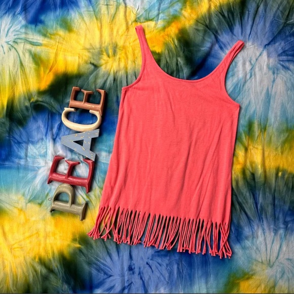 Streetwear Society | Tasseled Wild Love Boho tank top. Women’s Size Small. - Picture 2 of 4